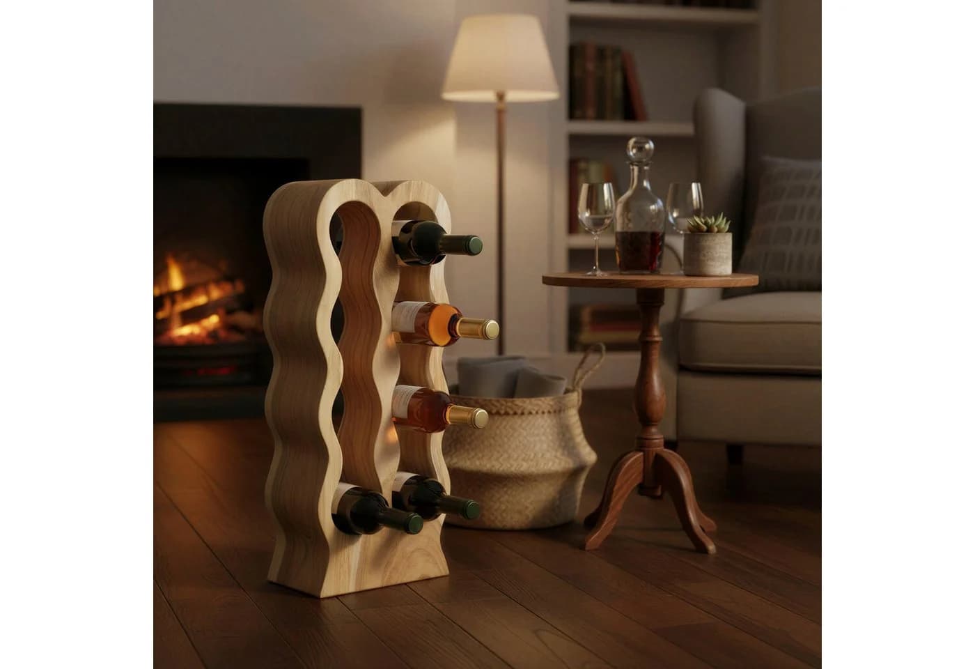 SIT Weinregal Massivholz Natur 8 Flaschen - Bild 3