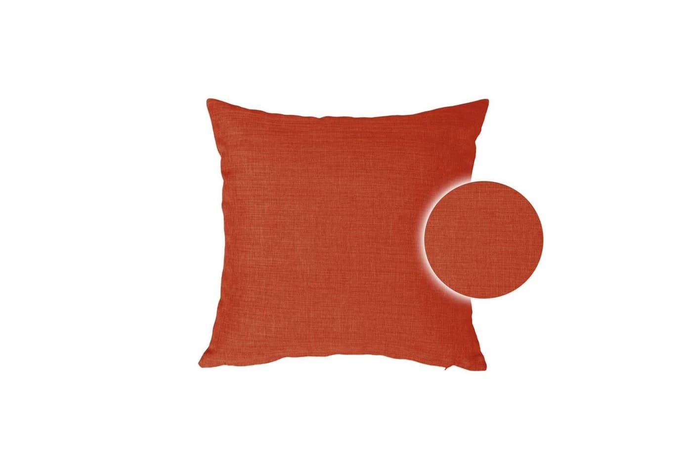 Haus und Deko Kissenbezug Leinenoptik Terracotta Polyester