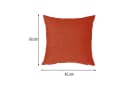 Haus und Deko Kissenbezug Leinenoptik Terracotta Polyester Bild 3