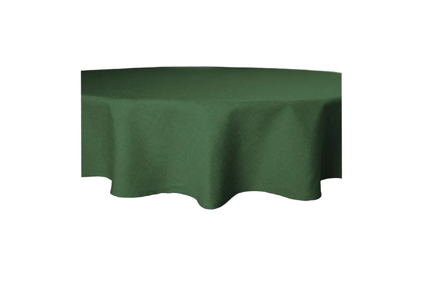 Haus und Deko Tischdecke rund 160 cm Ø Leinenoptik wasserabweisend Grün - Bild 2