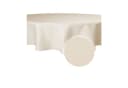 Haus und Deko Tischdecke rund 140 cm Ecru Leinenoptik wasserabweisend Bild 1