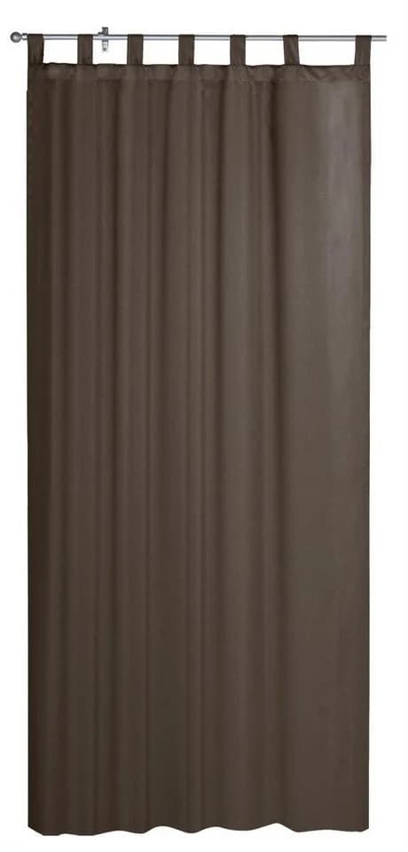 Haus und Deko Gardine Emotion Braun Schlaufen Blickdicht