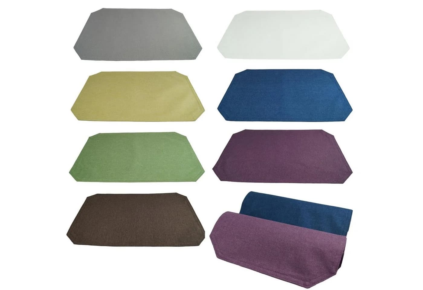 Haus und Deko Platzset Hellgrün Leinen-Optik Polyester - Bild 4