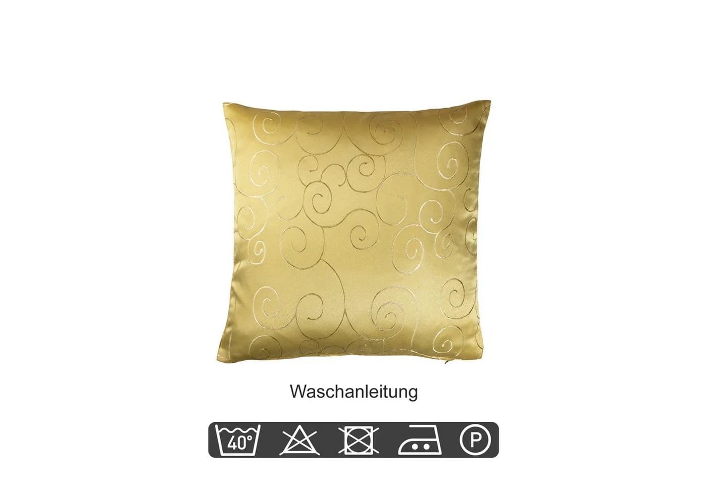 Haus und Deko Kissenbezug Damast Circle Ornamente, 1 Stück - Bild 3