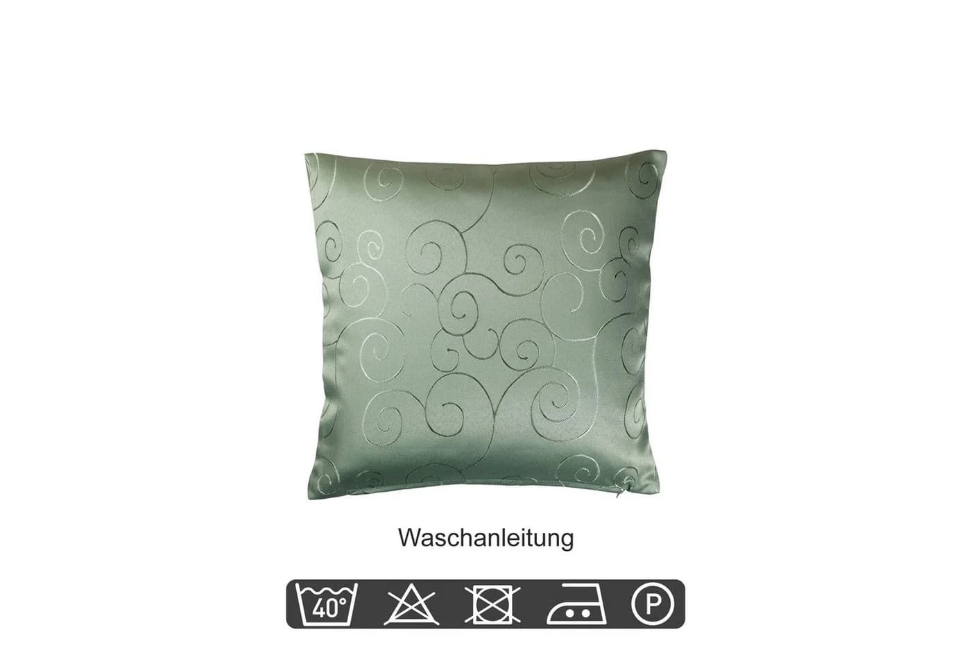 Haus und Deko Kissenbezug Damast Circle Ornamente - Bild 3
