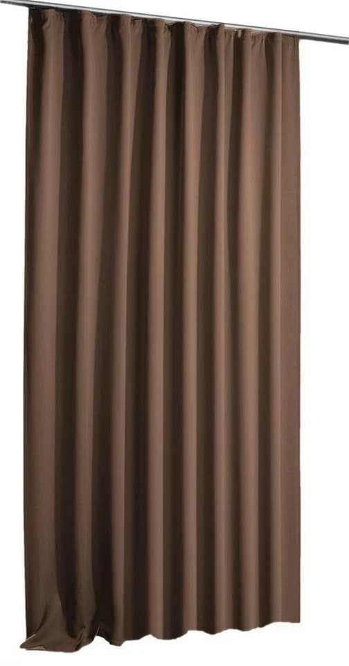 Haus und Deko Verdunkelungsvorhang Kräuselband Braun 135x245