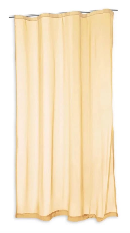 Haus und Deko Voile Gardine mit Kräuselband Transparent