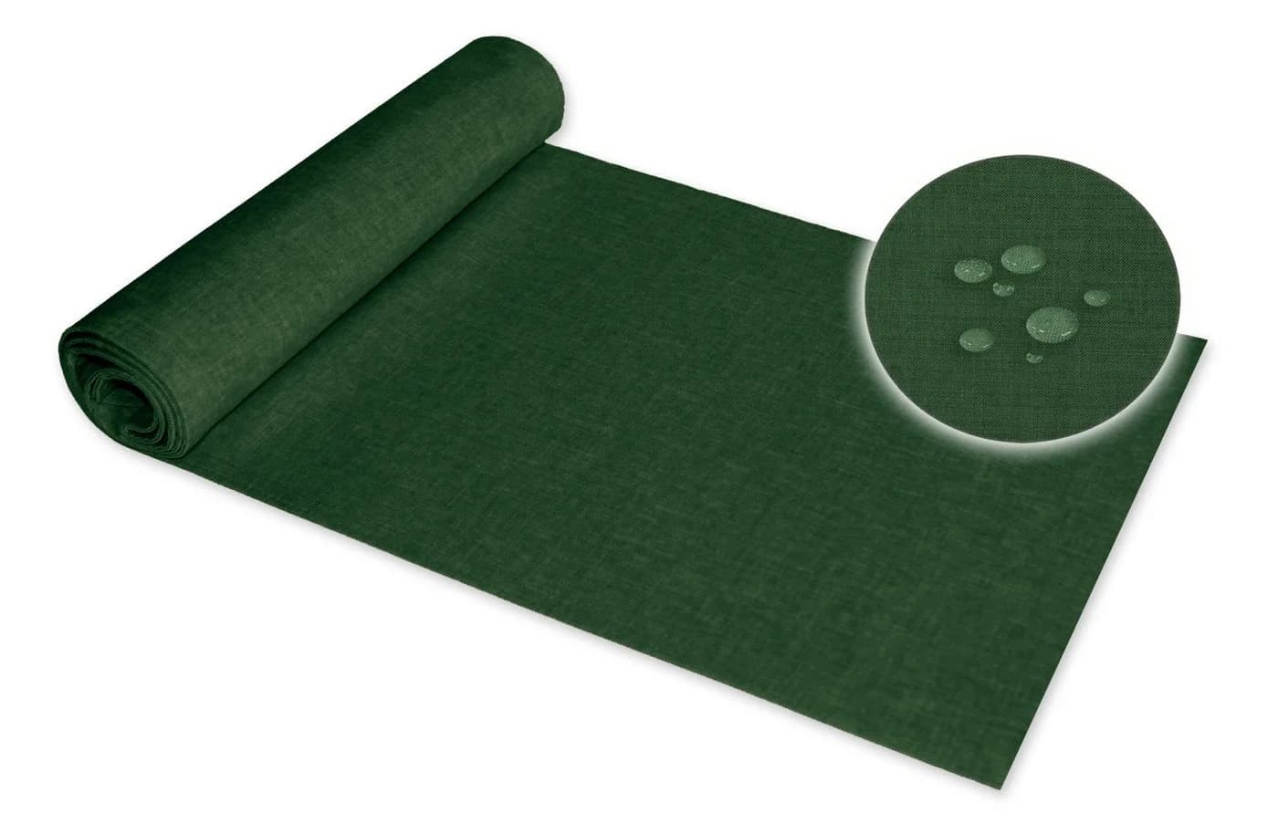 Haus und Deko Tischläufer Leinenoptik Dunkelgrün Polyester