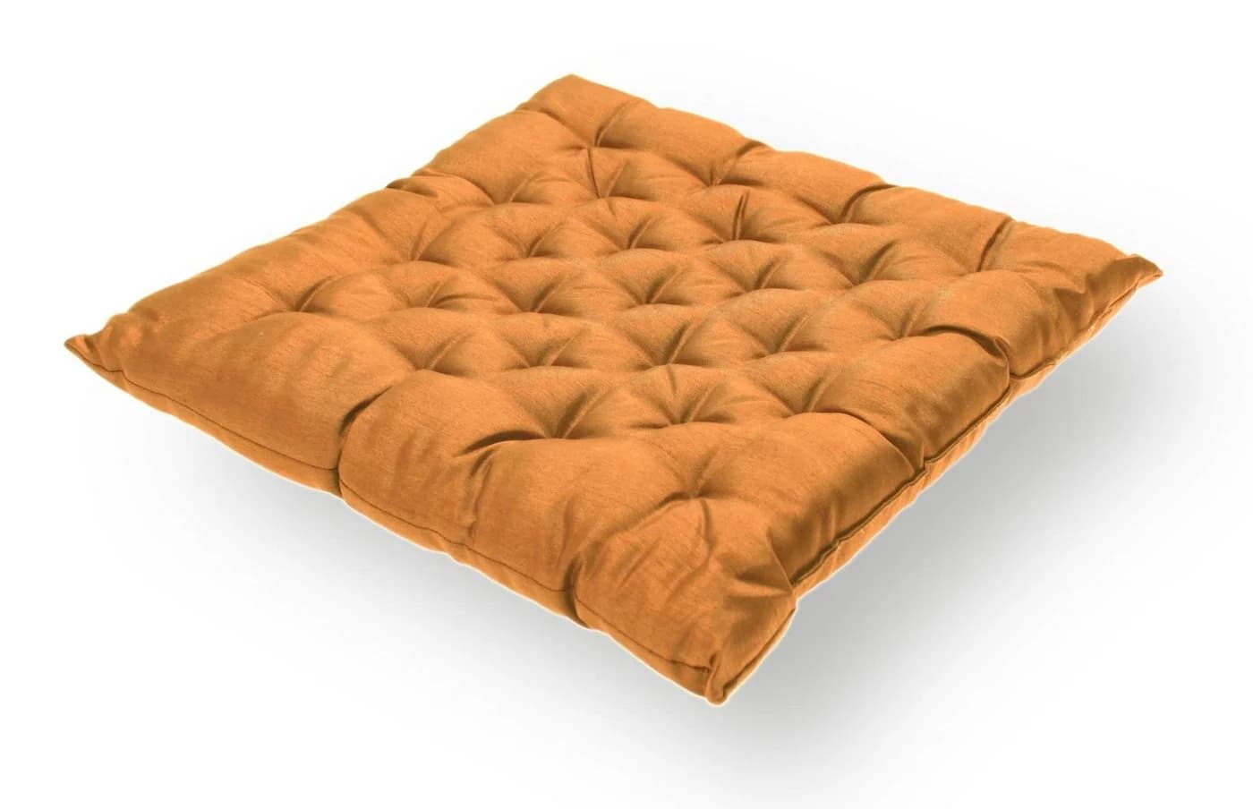 Haus und Deko Stuhlkissen 40x40 cm Orange Wildseide Optik