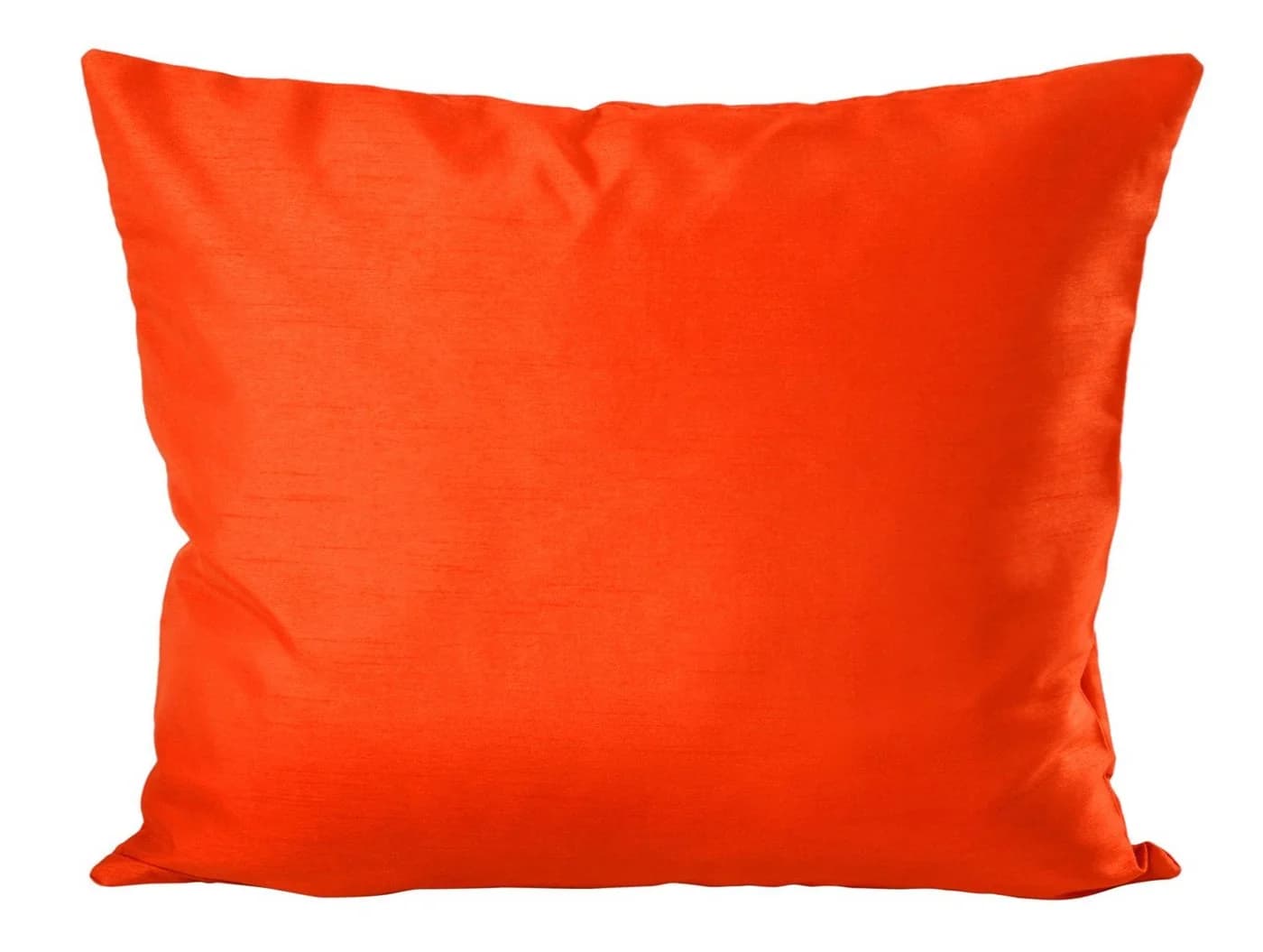 Haus und Deko Kissenbezug Seidenglanz Uni Orange