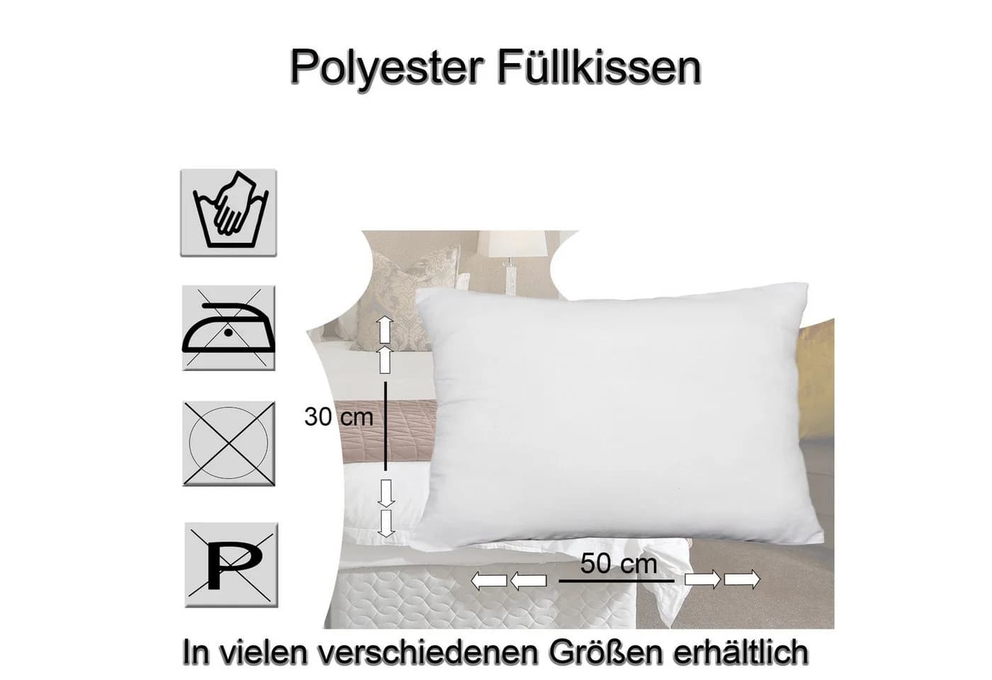 Haus und Deko Füllkissen Lustrasil-Vlies Polyester - Bild 2