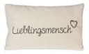 Haus und Deko Kissenbezug Lieblingsmensch Baumwolle Beige Grau Bild 2