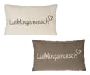 Haus und Deko Kissenbezug Lieblingsmensch Baumwolle Beige Grau Bild 3