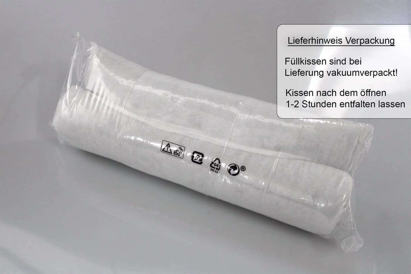 Haus und Deko Rundkissen Weiß Polyester Füllkissen - Bild 5