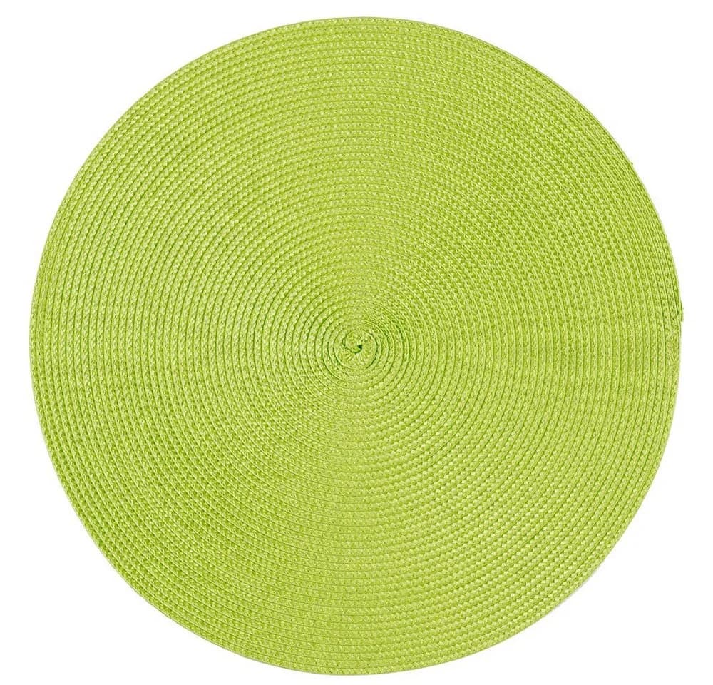 Haus und Deko Platzset Rund 35 cm Ø Bast Optik Grün