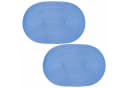 Haus und Deko Platzset 2er Set Oval Blau Geflochtene Optik Bild 2