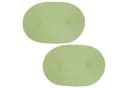 Haus und Deko Platzset 2er Set Oval Grün Geflochtene Optik Bild 2