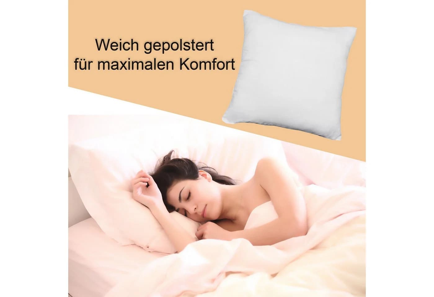Haus und Deko Füllkissen Microfaser 2er Pack Weiß - Bild 5