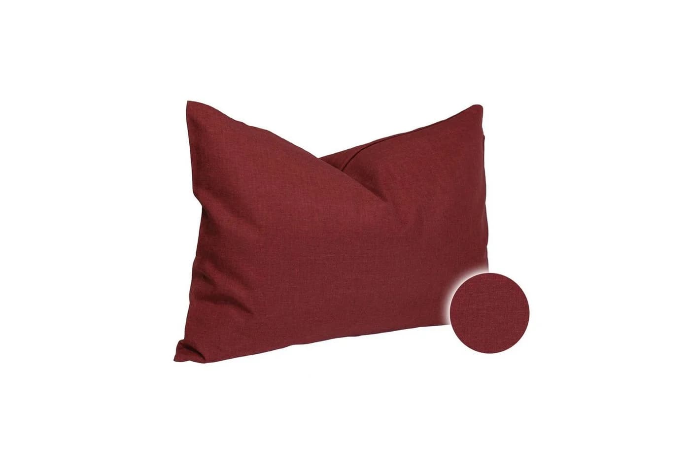 Haus und Deko Kissenbezug 2er Set Bordeaux Leinenoptik Polyester