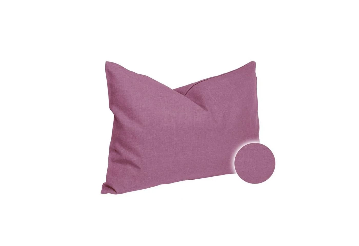 Haus und Deko Kissenbezug 2er Set Leinenoptik Violett