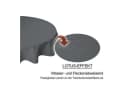 Haus und Deko Tischdecke Rund Leinenoptik Lotuseffekt Wasserabweisend Anthrazit Bild 3
