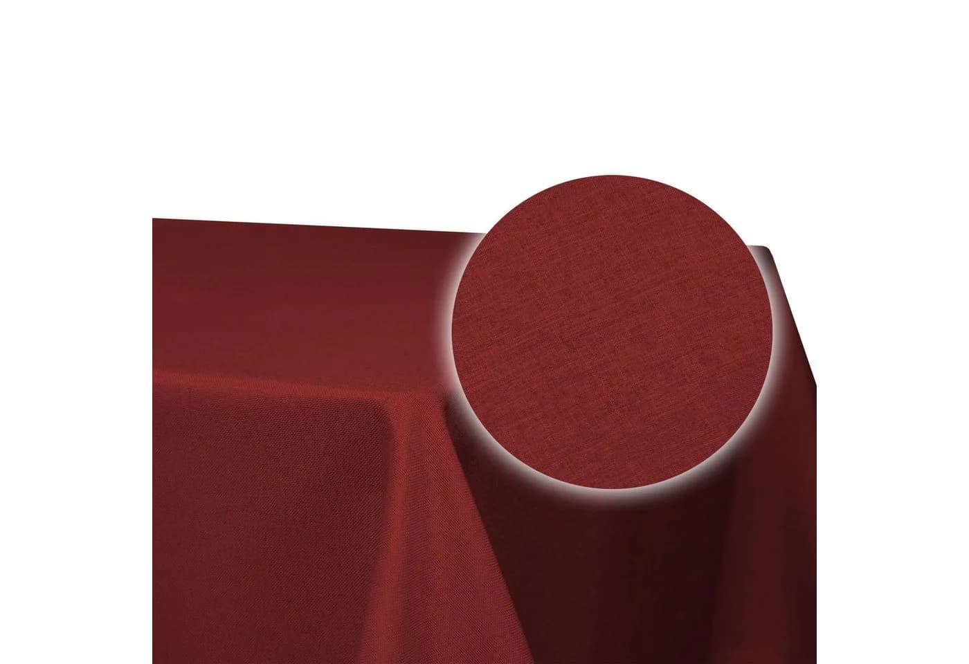Haus und Deko Tischdecke eckig Leinenoptik Lotuseffekt rot