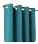Haus und Deko Gardine Vorhang 140x245 cm Leinenoptik Uni Blau Bild 2