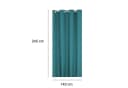 Haus und Deko Gardine Vorhang 140x245 cm Leinenoptik Uni Blau Bild 3
