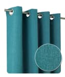 Haus und Deko Gardine Vorhang 140x245 cm Leinenoptik Uni Blau Bild 5