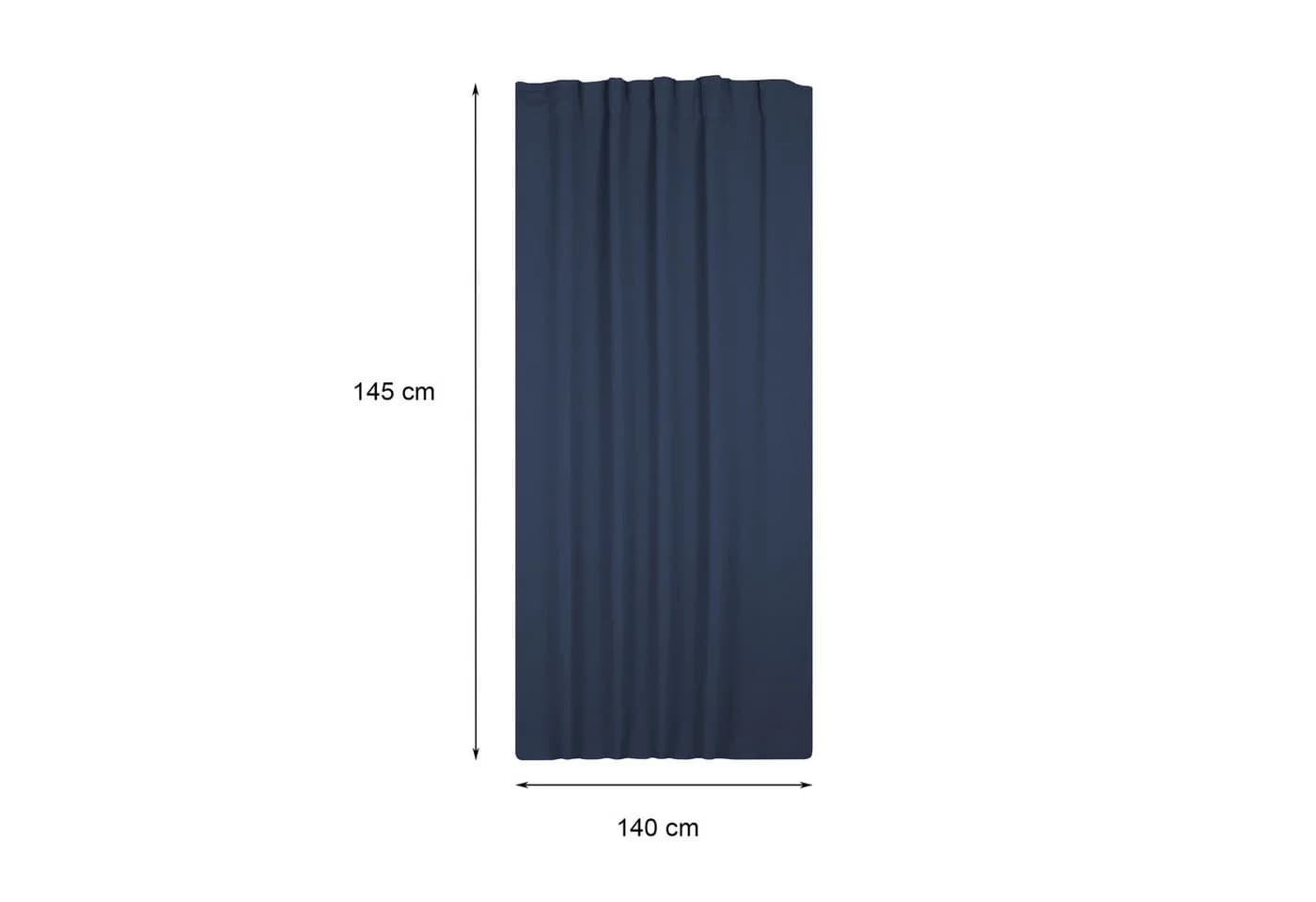 Haus und Deko Verdunkelungsvorhang Kräuselband Navy Blau - Bild 4