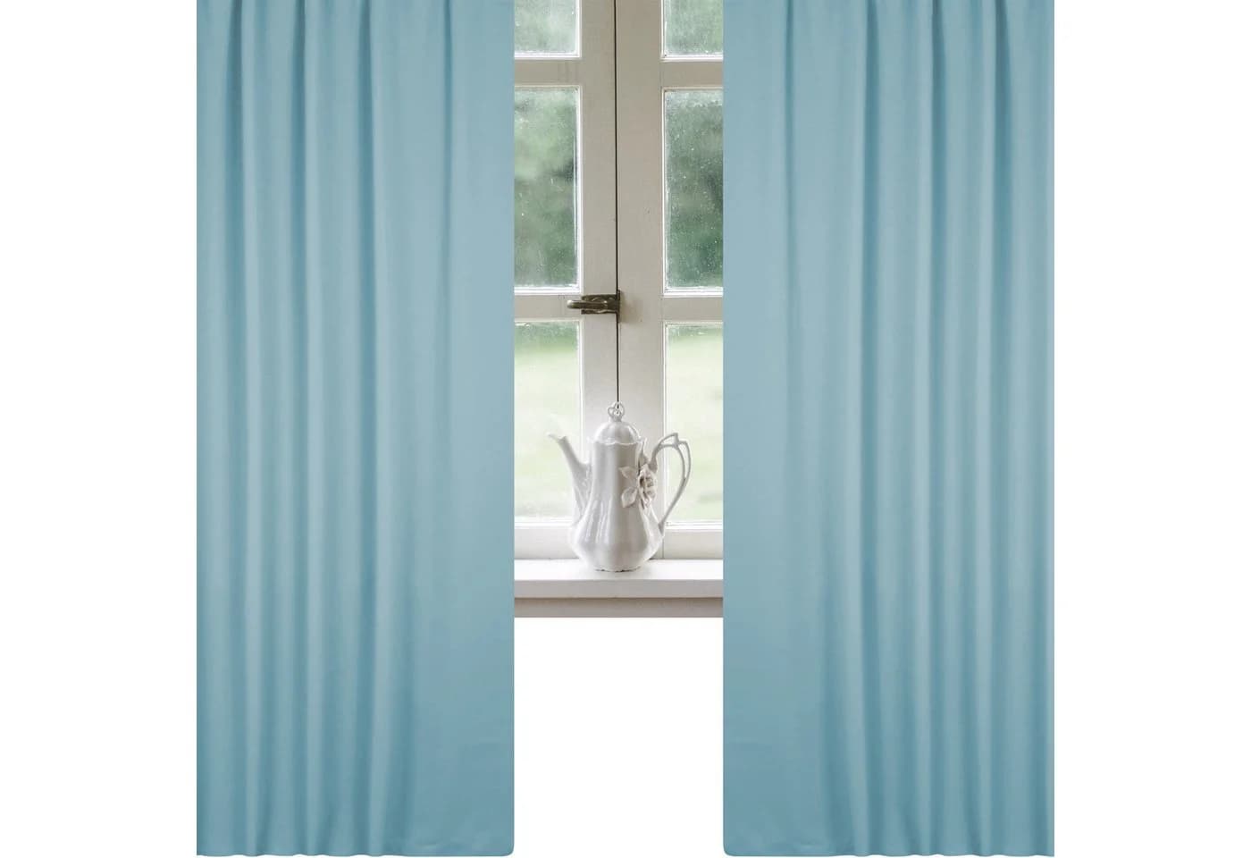 Haus und Deko Verdunkelungsvorhang Kräuselband Blau