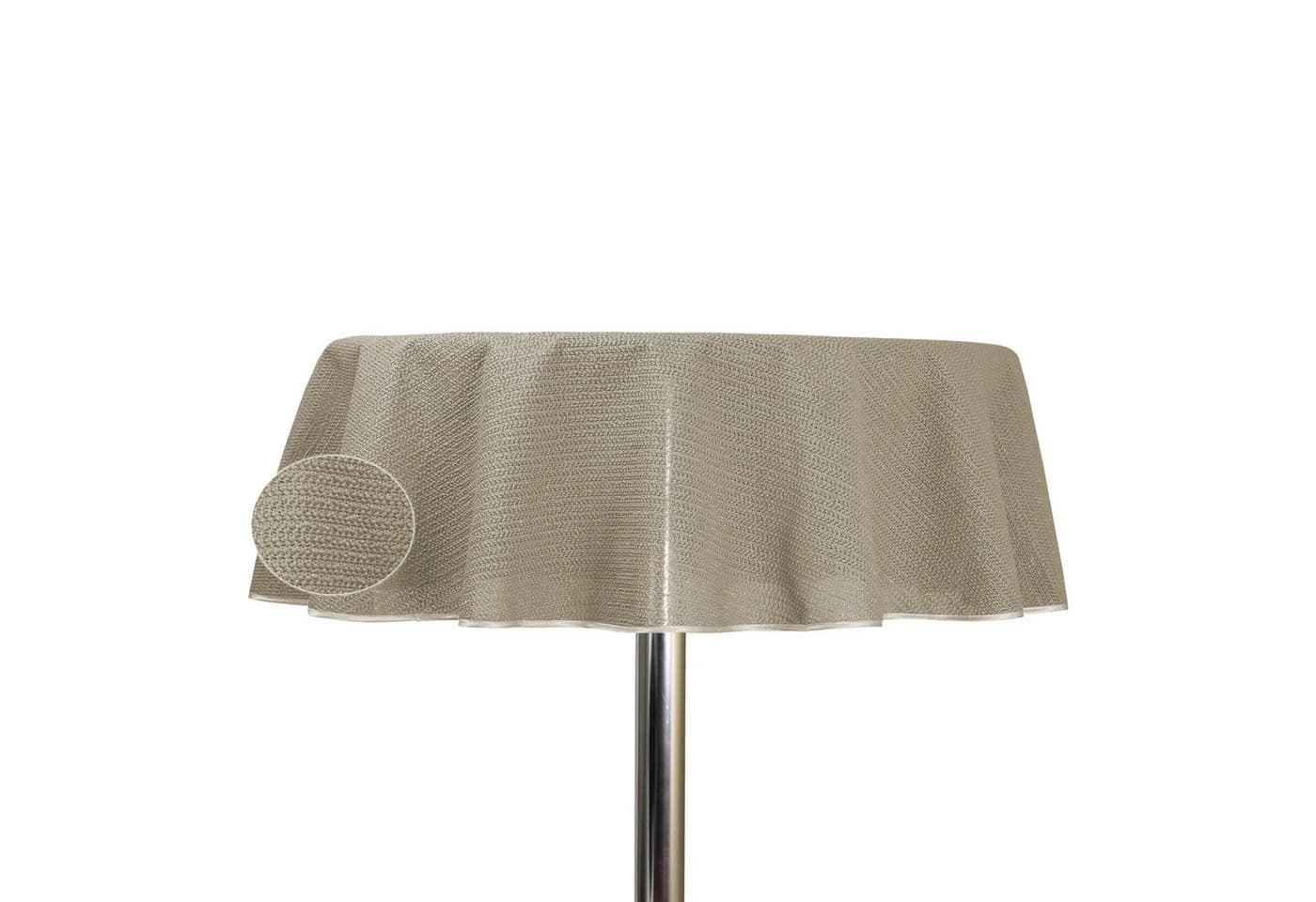 Haus und Deko Gartentischdecke 160 cm rund Beige wasserfest