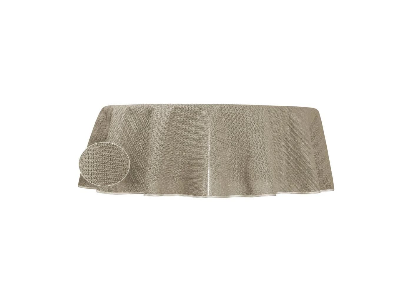 Haus und Deko Gartentischdecke 160 cm rund Beige wasserfest - Bild 2