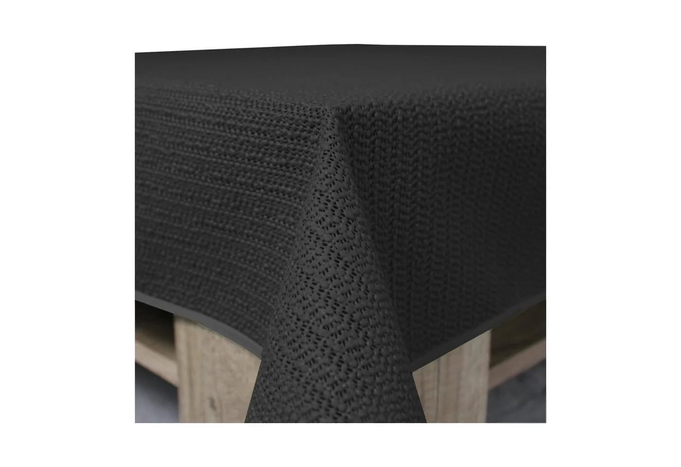 Haus und Deko PVC Tischdecke Outdoor Schwarz Wetterfest Rutschfest - Bild 3