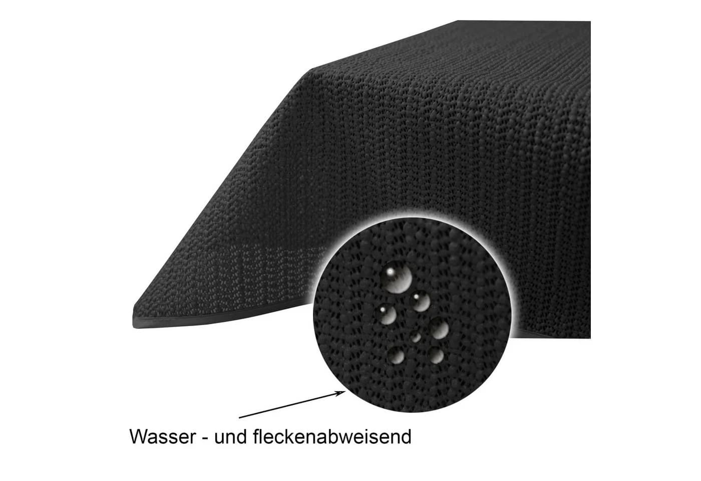 Haus und Deko PVC Tischdecke Outdoor Schwarz Wetterfest Rutschfest - Bild 5
