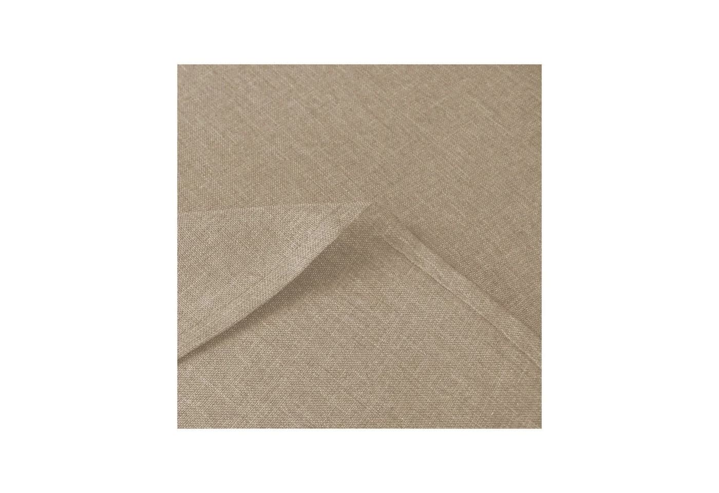 Haus und Deko Tischdecke Oval Beige Natur Leinenoptik Lotuseffekt