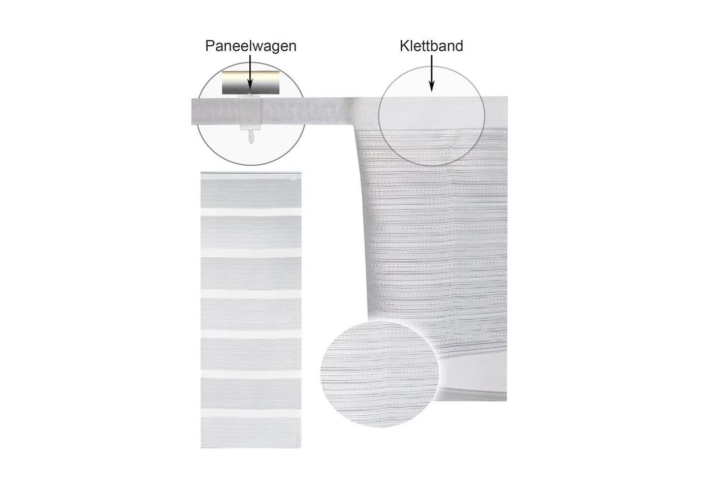 Haus und Deko Schiebegardine 60x245 cm Anthrazit Streifen Polyester