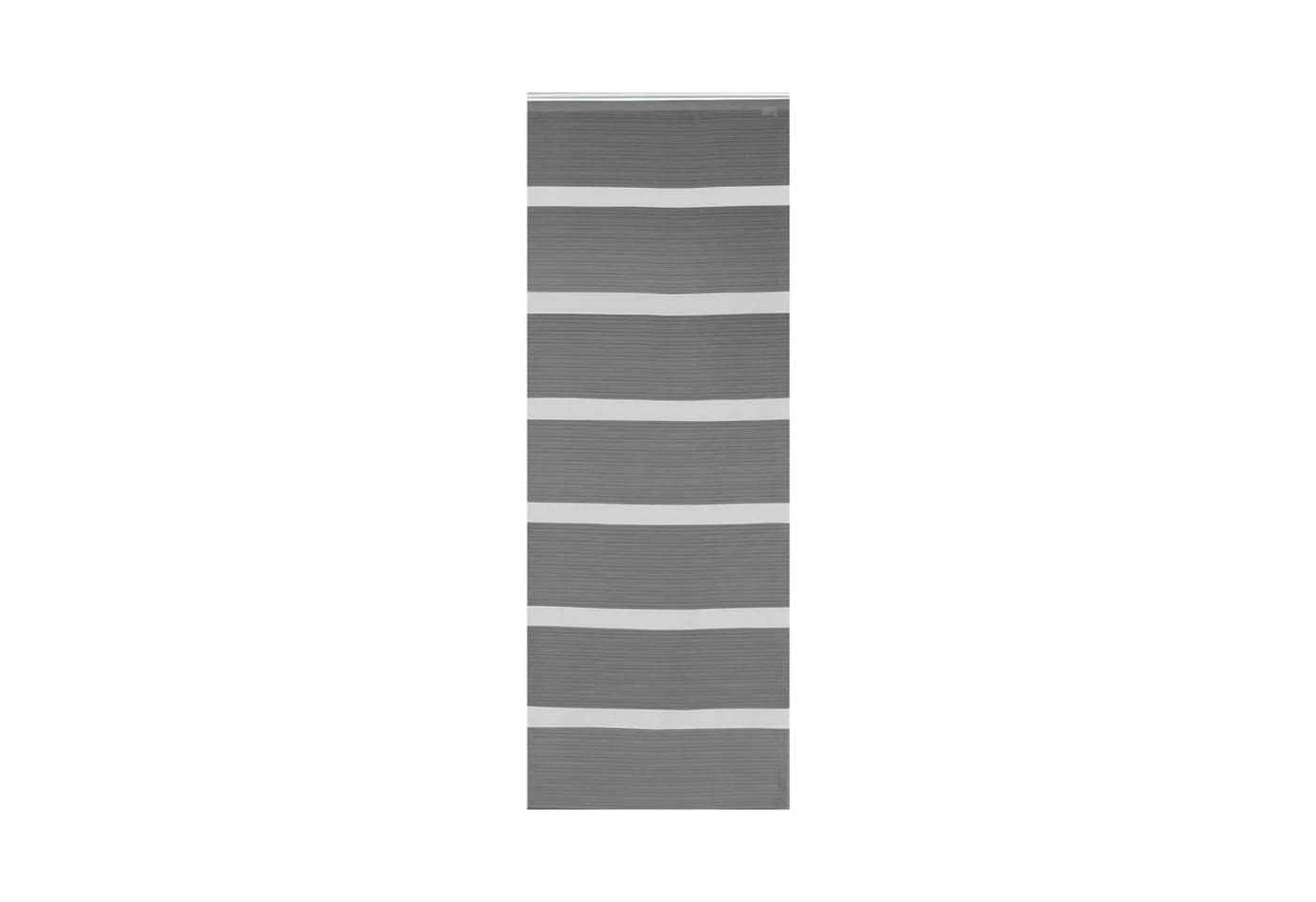 Haus und Deko Schiebegardine 60x245 cm Anthrazit Streifen Polyester - Bild 2