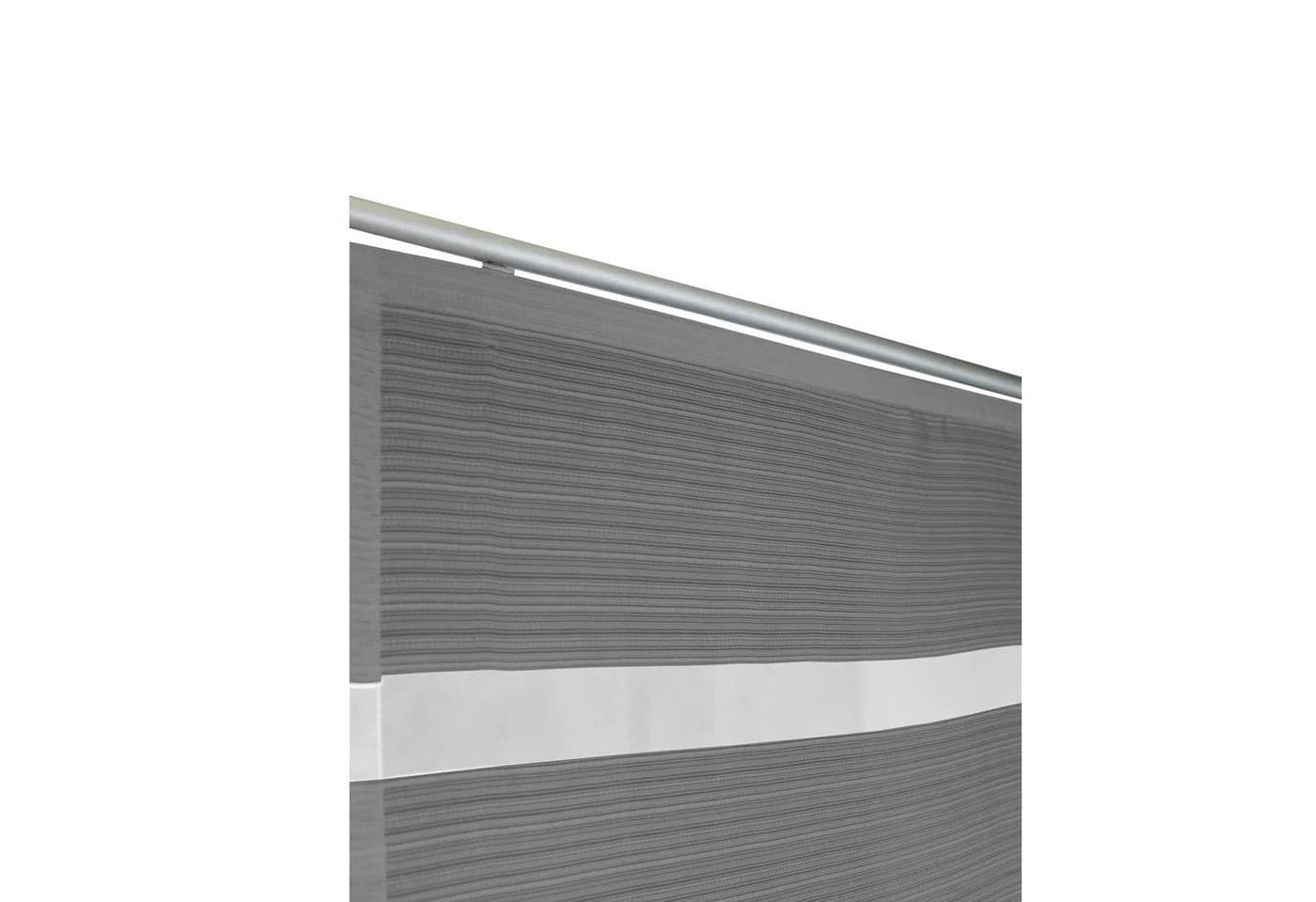 Haus und Deko Schiebegardine 60x245 cm Anthrazit Streifen Polyester - Bild 5