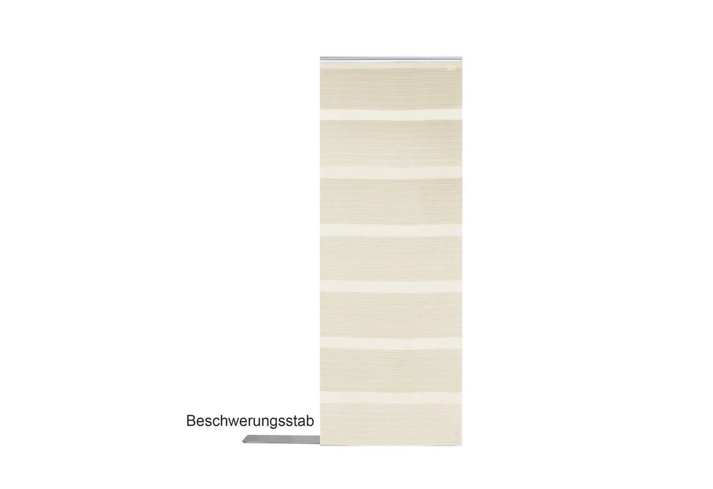 Haus und Deko Schiebegardine Beige Gestreift Polyester - Bild 3