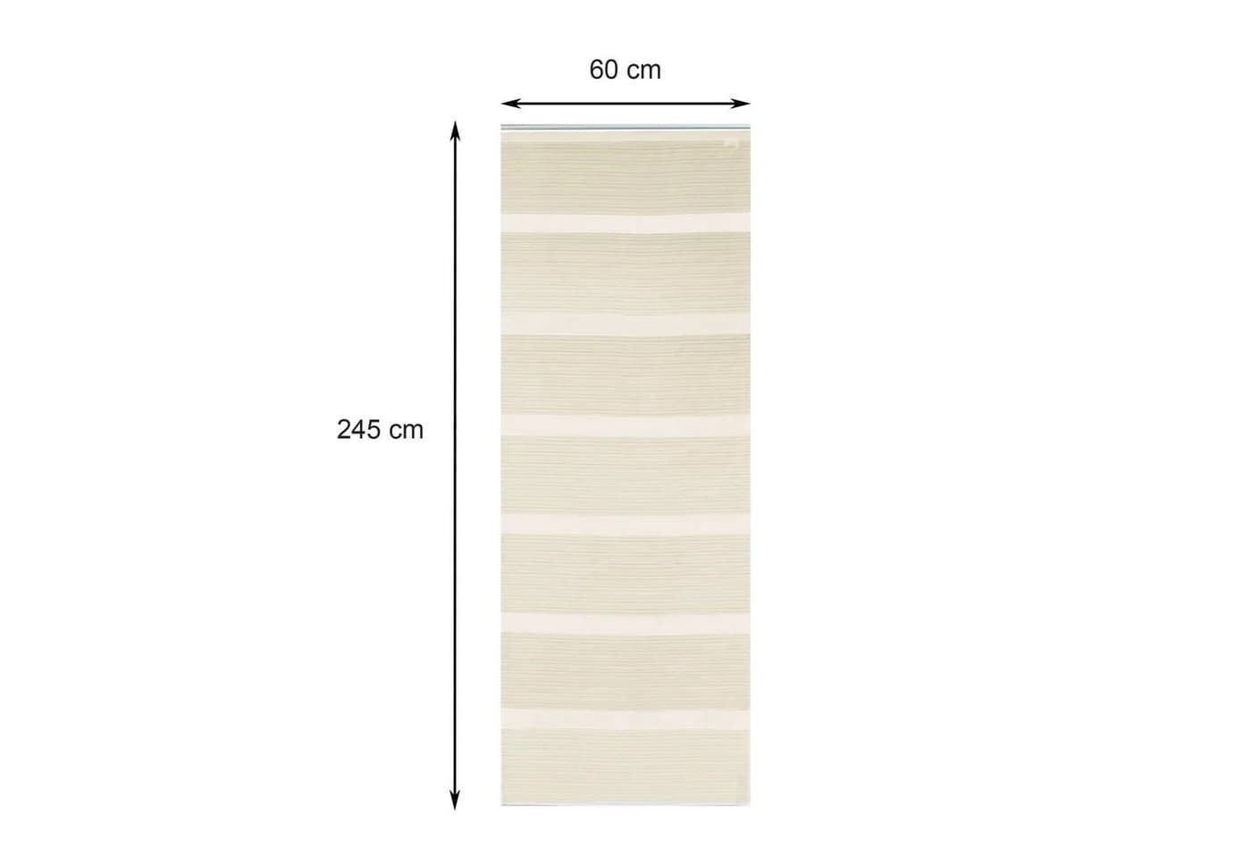 Haus und Deko Schiebegardine Beige Gestreift Polyester - Bild 4