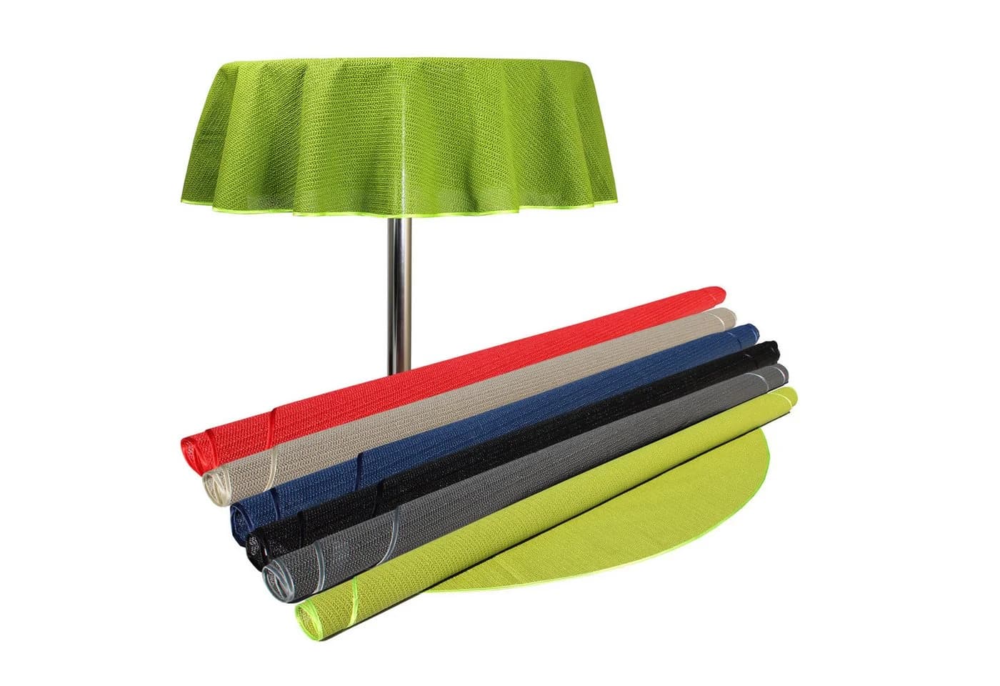 Haus und Deko PVC Gartentischdecke Grau Rund Wasserfest Outdoor - Bild 5