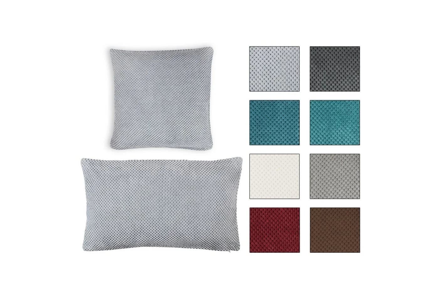 Haus und Deko Kissenbezug 2er Set Waben Optik Beige Polyester - Bild 5