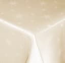 Haus und Deko Tischdecke Weihnachten Lurex Sterne eckig Gold/Weiß Bild 2