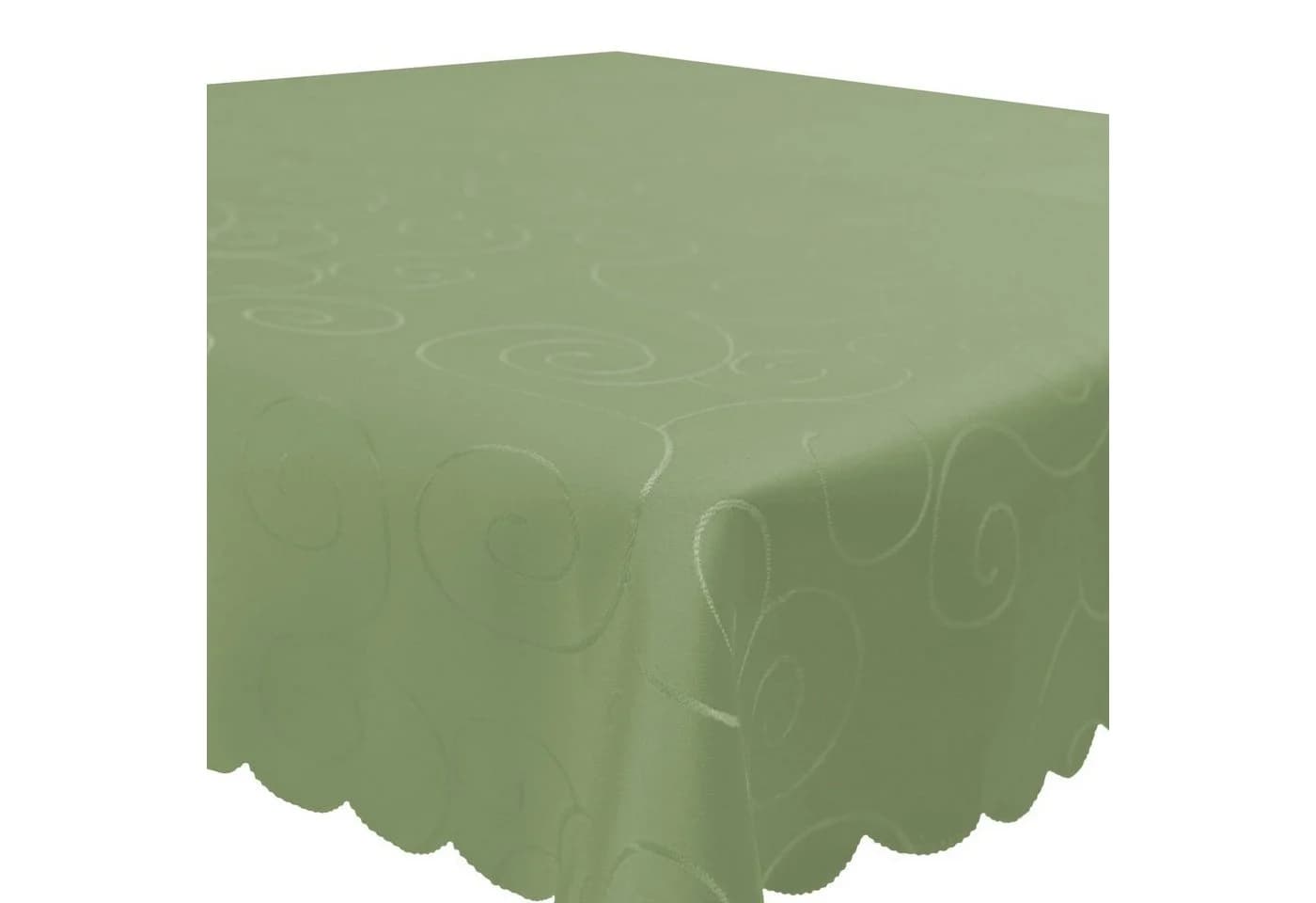 Haus und Deko Tischdecke Damast Circle Struktur Grün Bügelfrei - Bild 2