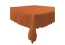 Haus und Deko Tischdecke Damast Terracotta Circle Struktur Bild 1