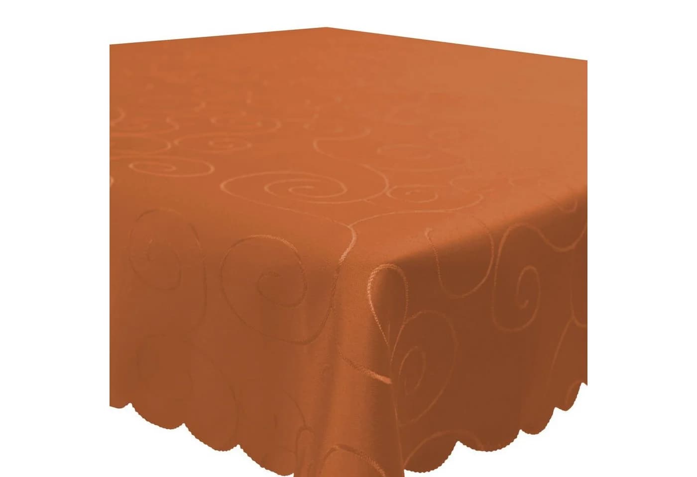 Haus und Deko Tischdecke Damast Terracotta Circle Struktur - Bild 2