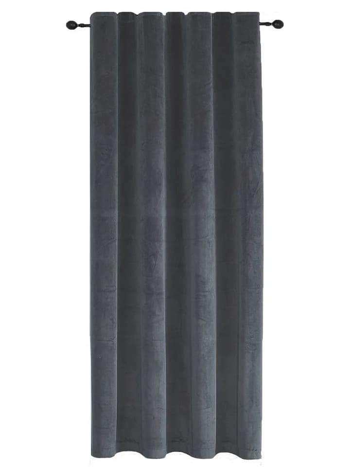 Haus und Deko Gardine Vorhang Kräuselband Verdunkelung 140x245 cm Samt weich blickdicht - Bild 2