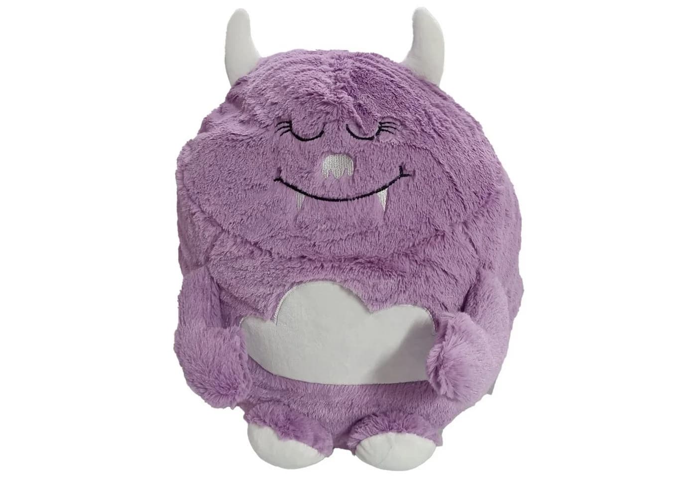 Haus und Deko Monster Kuschelkissen Plüsch Kinder Kissen Violett