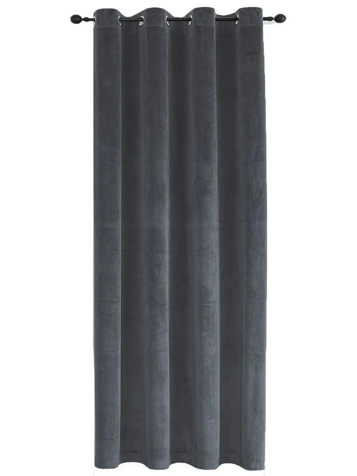 Haus und Deko Gardine Vorhang Ösen Verdunkelung 300x245 cm Samt weich blickdicht - Bild 2